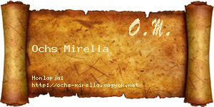 Ochs Mirella névjegykártya